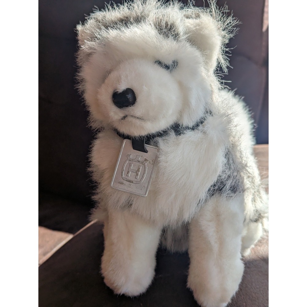 Vintage Plush HUSQVARNA Dog 1994 Siberian Husky Wolf Stuffed Animal Advertising